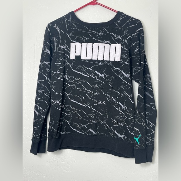 PUMA Men's Large Black and White Crewneck Sweater - Picture 1 of 4